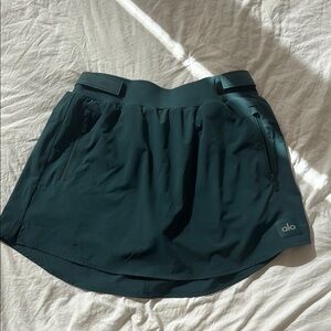 Alo Dark Green Athletic Skirt